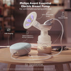 Philips Avent Essential Single Electric Breast Pump (SCF323) – 8 Modes, USB Rechargeable