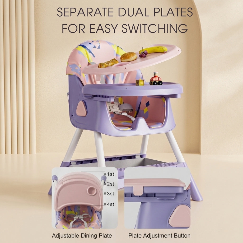 Adjustable Multifunctional Foldable Baby High Chair/Baby Feeding Chair - Model H560