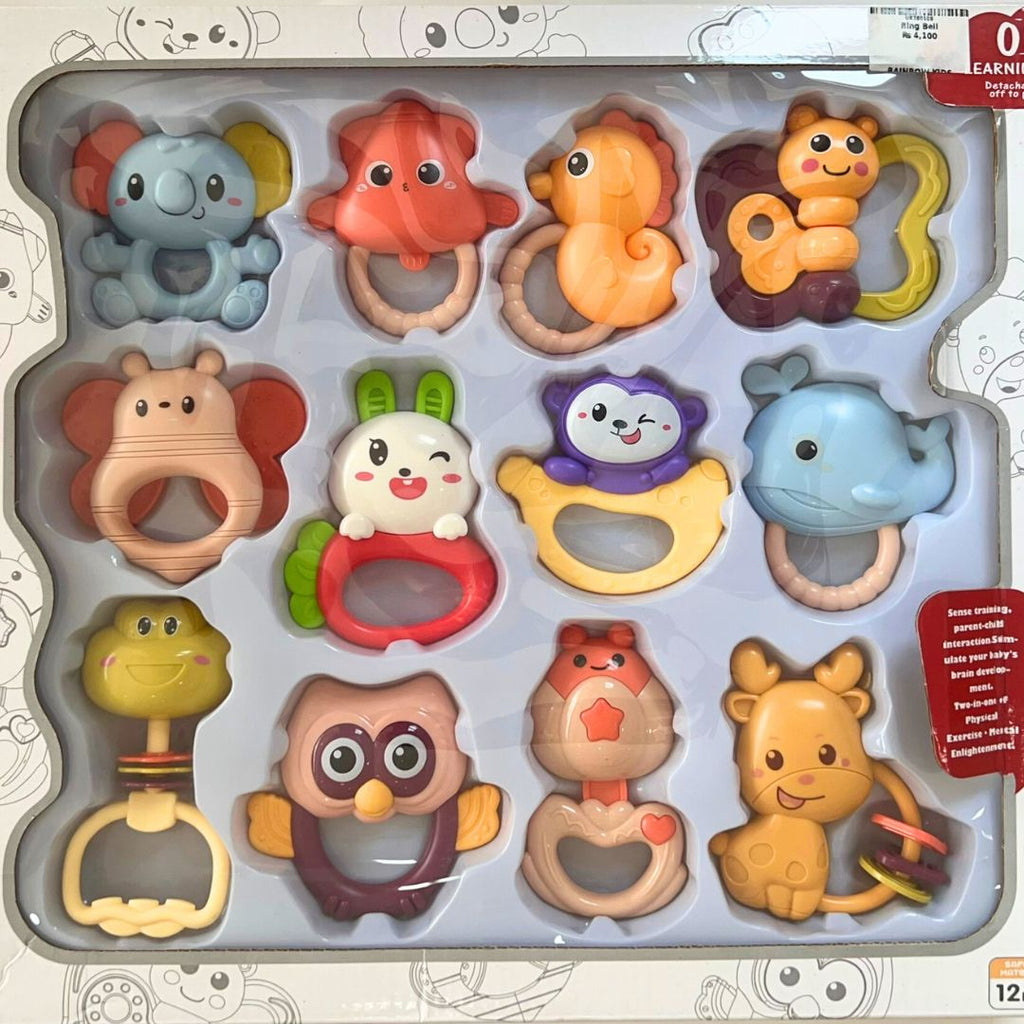 Animal-Shaped Baby Teething Toys – 12-Piece Set