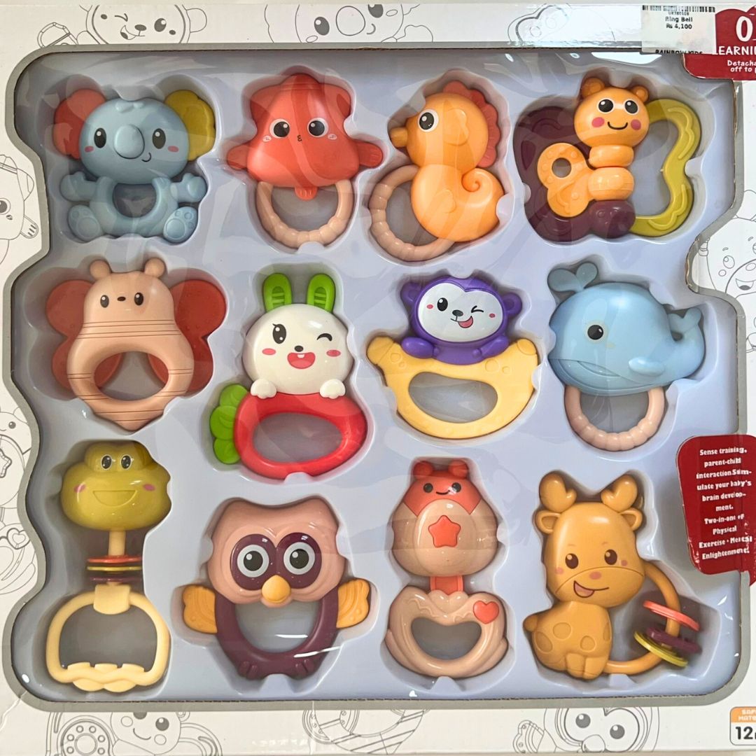 Animal-Shaped Baby Teething Toys – 12-Piece Set