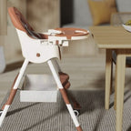 Convertible Foldable Baby High Chair with Wheels and Adjustable Tray - Model HC401