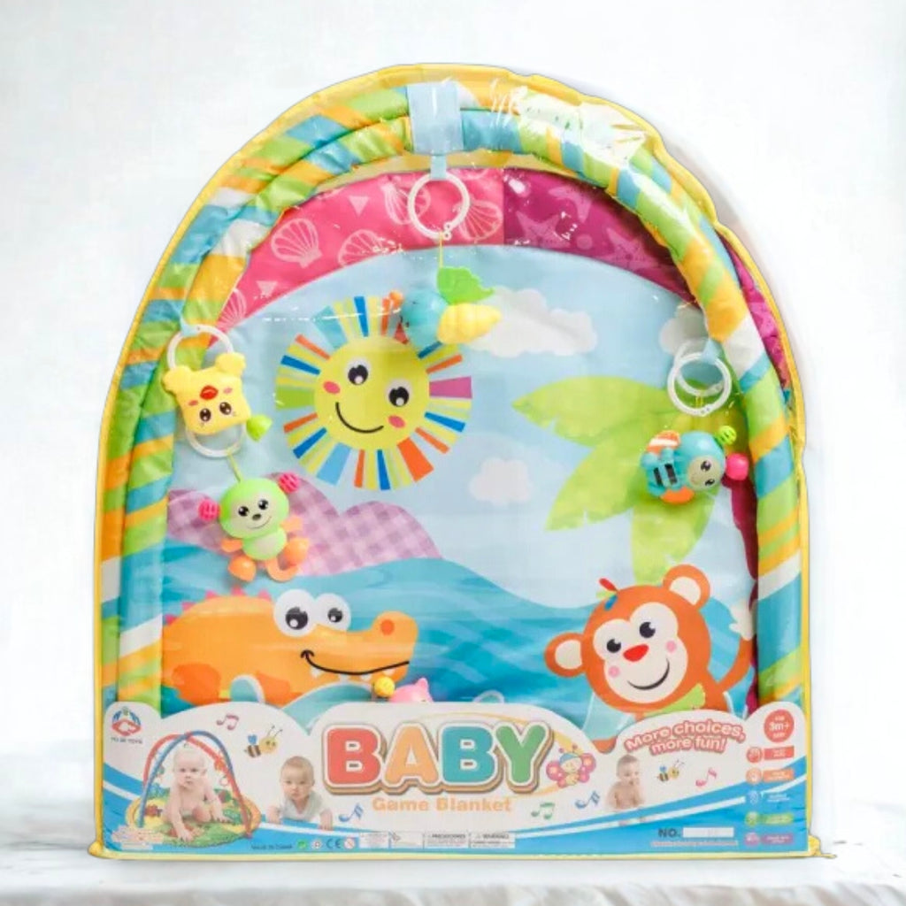 Multi-Functional Baby Play Gym Blanket with Hanging Toys