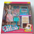 Doll Beauty Set with Washbasin & Cosmetics