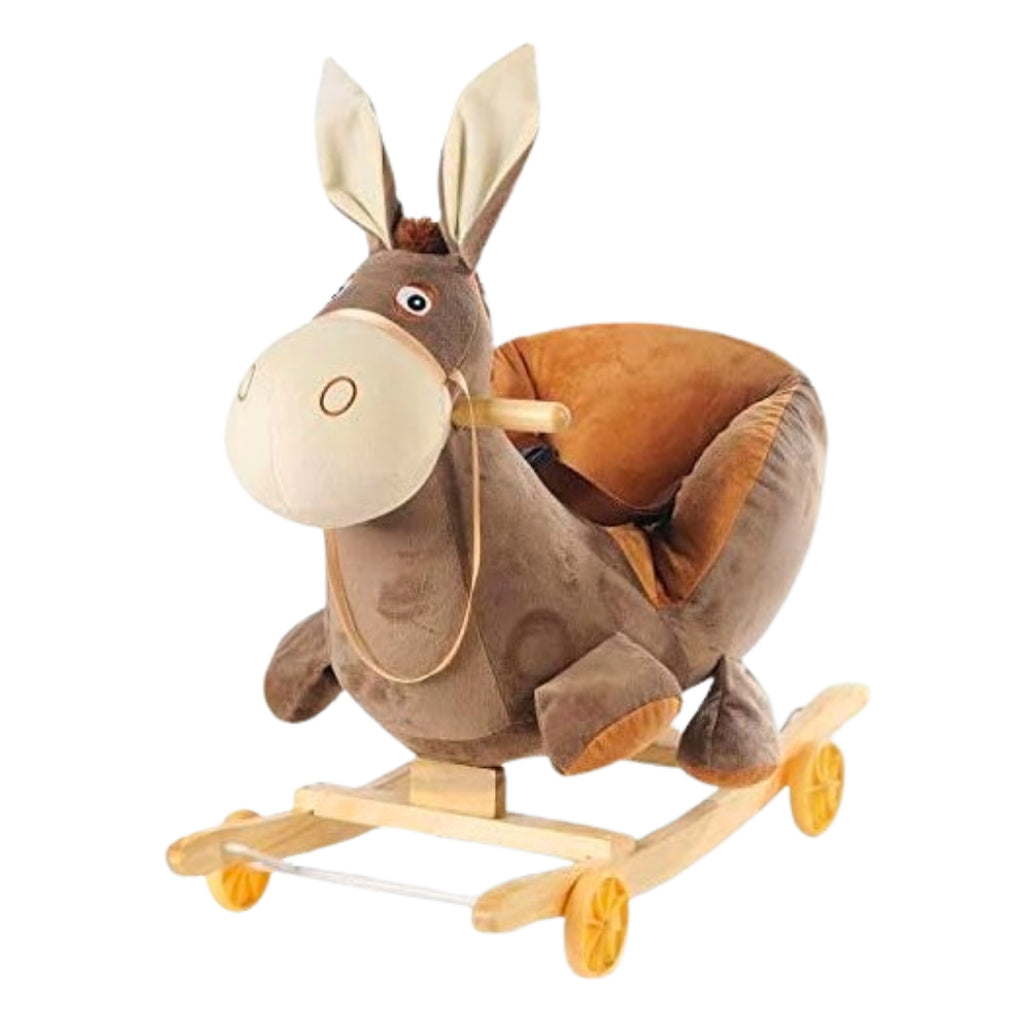 Stuffed Baby Horse with Rocking & Ride-On Functions