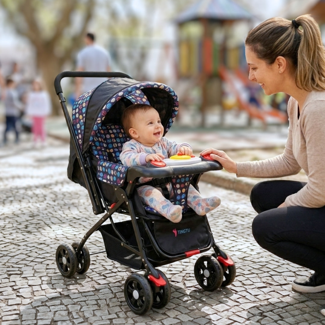Baby Stroller Fold-Unfold Indoor & Outdoor Use With Music - Model 3117