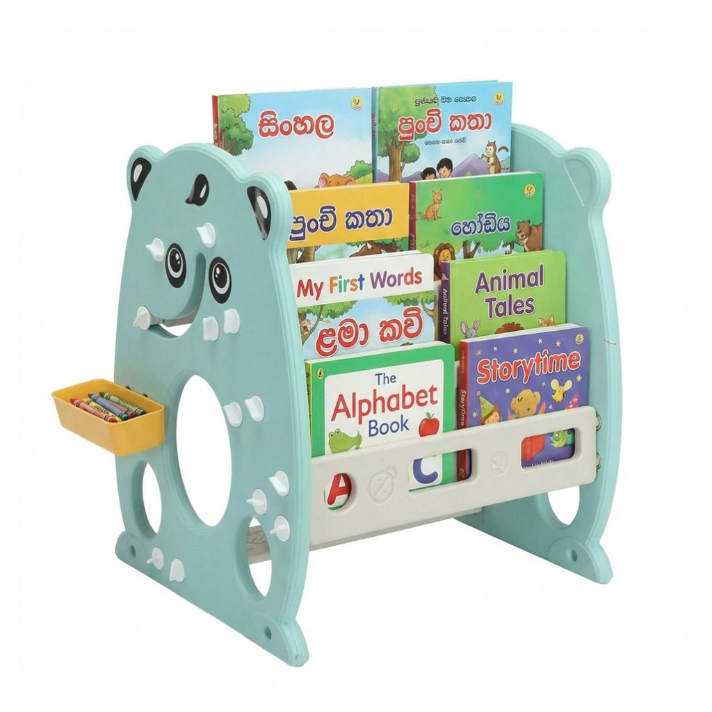 3-in-1 Multifunctional Kids Bookshelf, Drawing Board, and Study Table with Chair - Model LMCH202