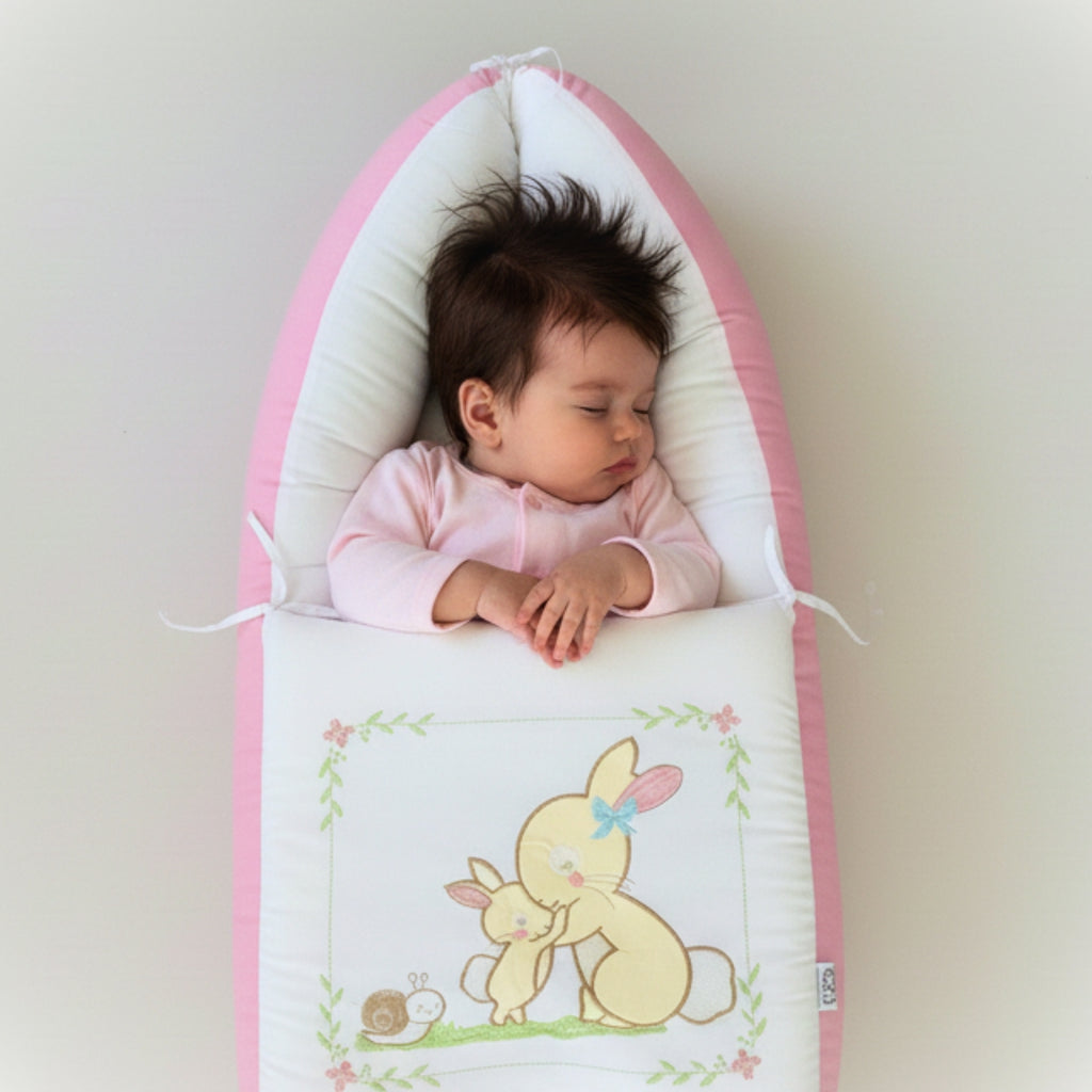 Bunny-Themed Sleeping Bag - Pink