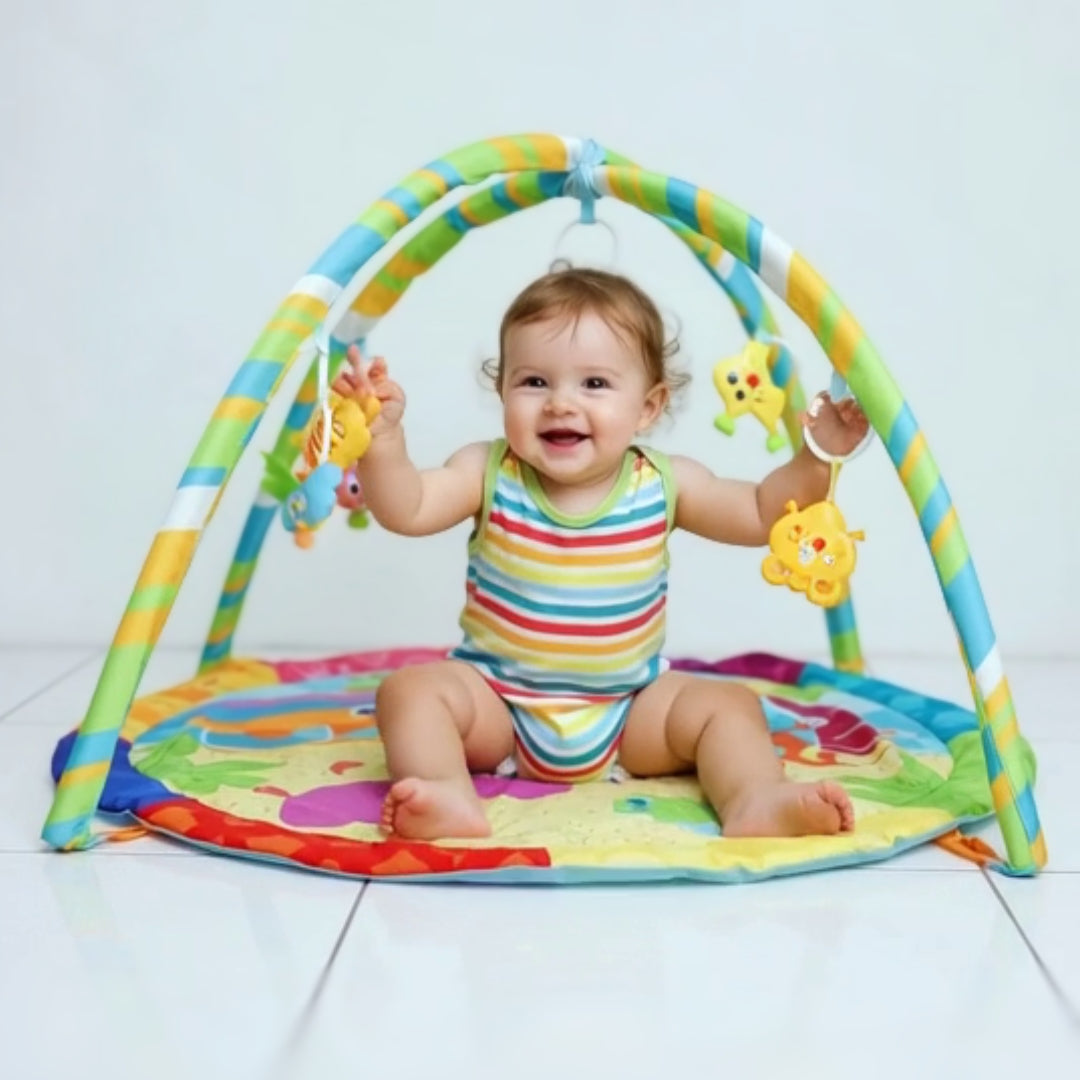 Multi-Functional Baby Play Gym Blanket with Hanging Toys