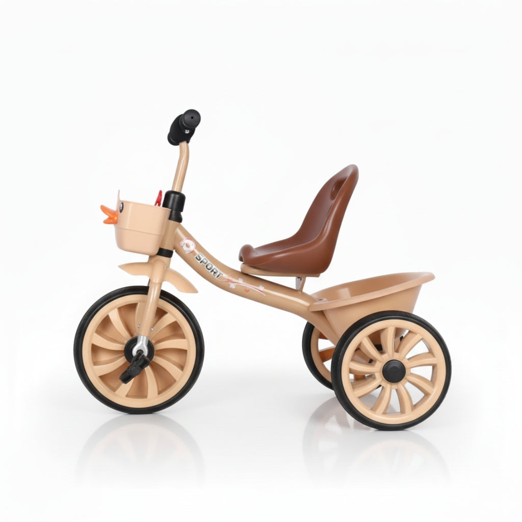 Kids Trike with Storage Basket - Model Arrow 127 - Beige
