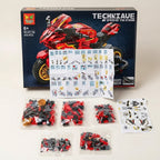 Racing Motorcycle Building Block Set - 410 Piece Construction Toy Model GT196