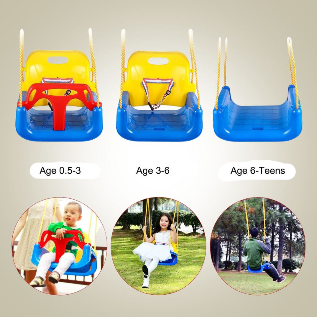 3-in-1 Baby Swing Seat with Hanging Strap for Kids
