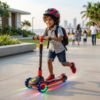 Ferrari 3-Wheel Kick Scooter - Foldable with LED Lights (Height Adjustable) Model 109