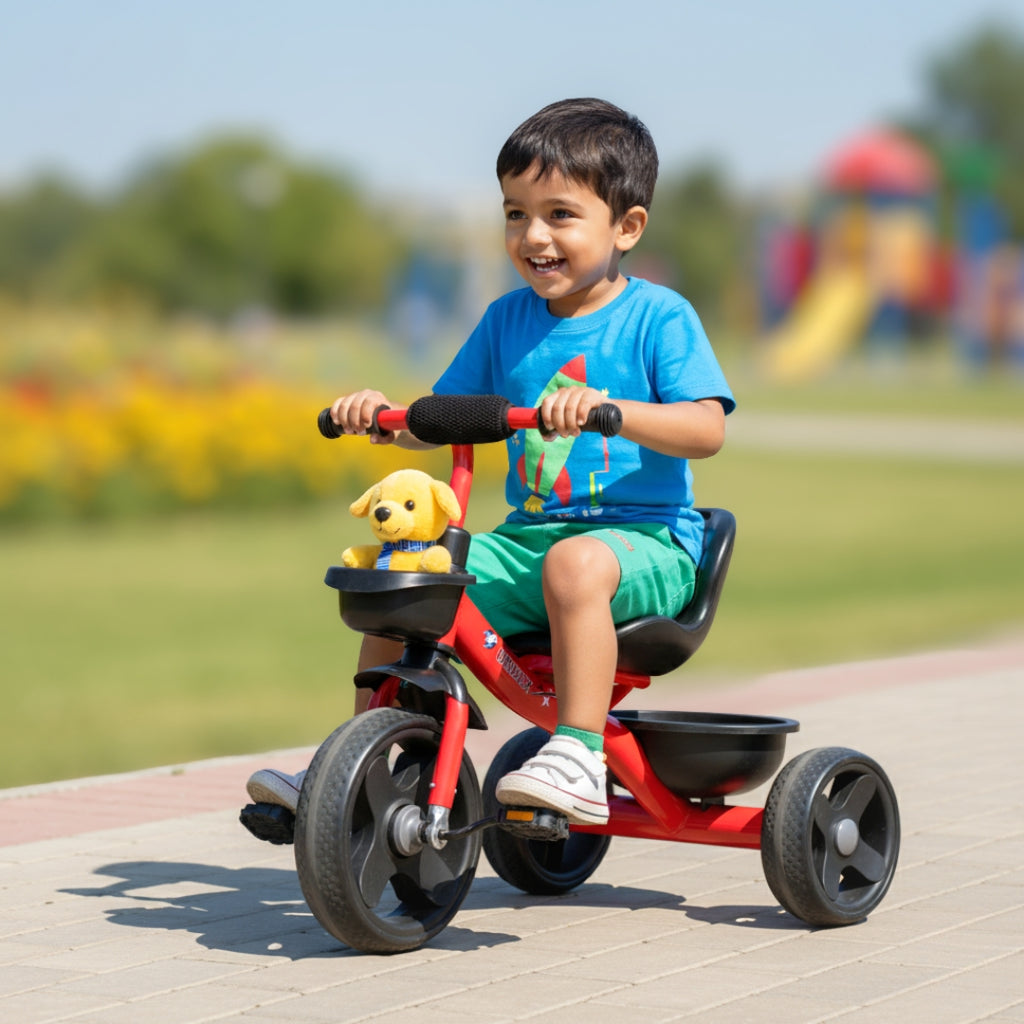 Kids Trike with Storage Basket - Model Arrow 125 - Red