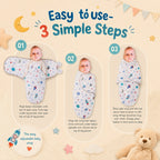 Chicco SwaddleMe Original Swaddle – Reduces Startle Reflex for Deeper Sleep | Starlight Galaxy (0-3M)
