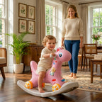 2-in-1 Kids Rocking Horse & Ride-On Horse - Musical Activity Toy with Multifunction Features - Model XT003