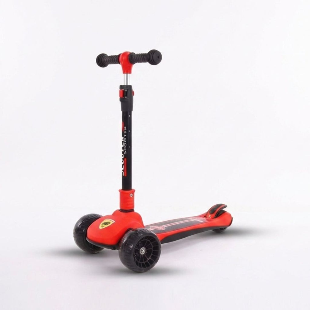 3-Wheel Kids Kick Scooter - Height Adjustable & Foldable Design (Red) Model SC109