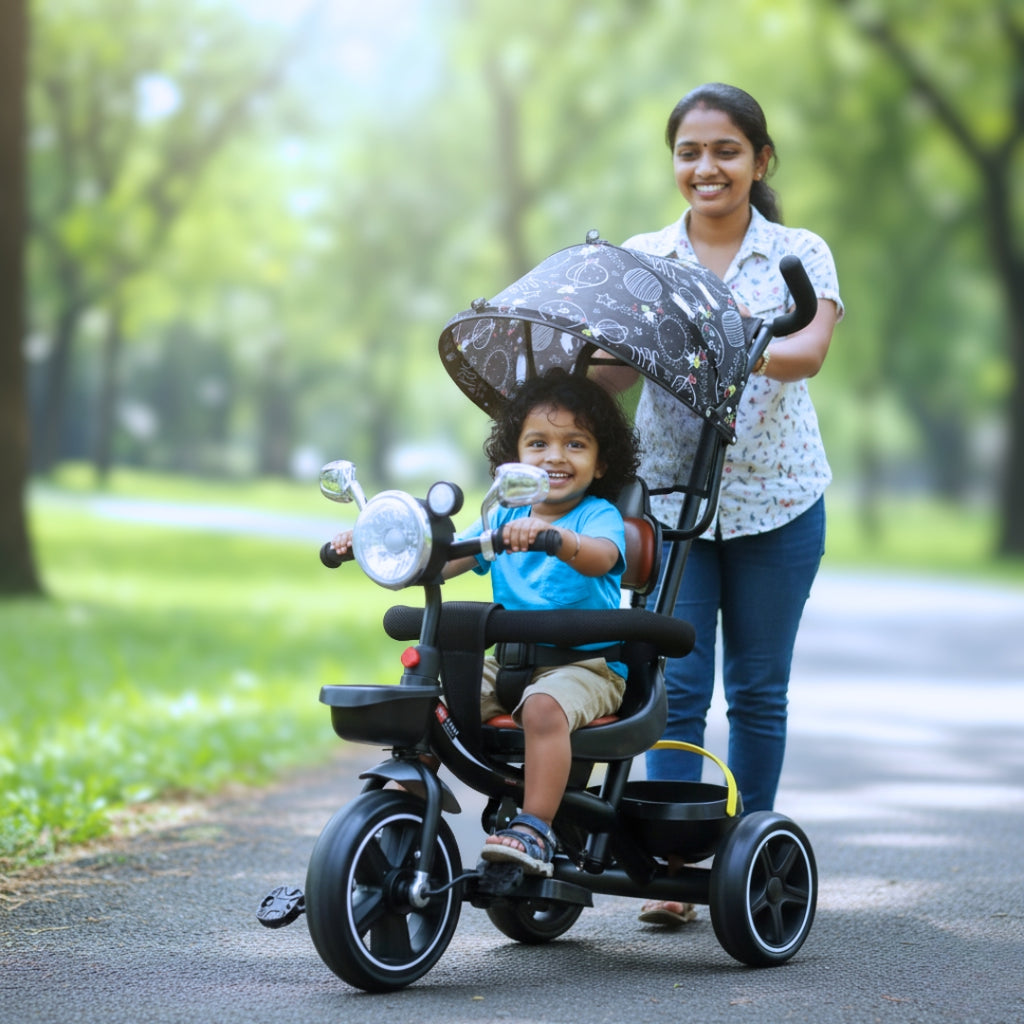 Kids Tricycle With Sun Shade & Push Handle - Model TR10058