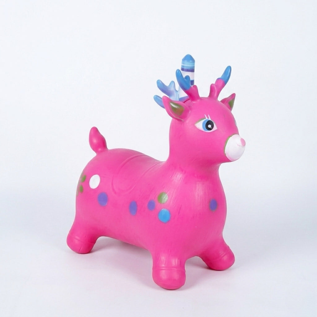 Colorful Inflatable & Soft Rubber Jumping Ride-On Animal Toy - Model RH02