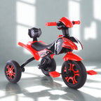 3-Wheel Kids Tricycle – Steel Frame, Rubber Wheels, & Lights/Sound Fun!