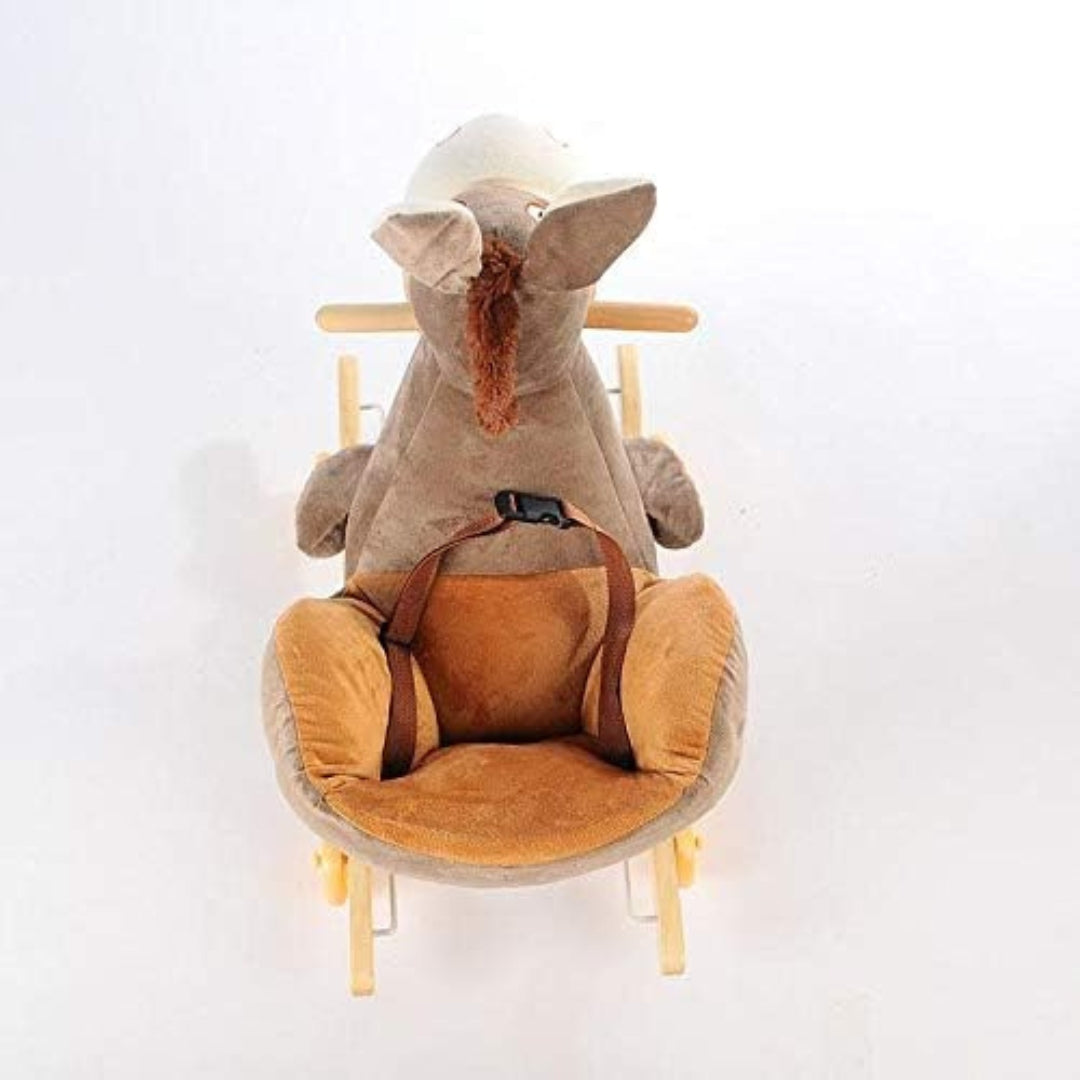 Stuffed Baby Horse with Rocking & Ride-On Functions