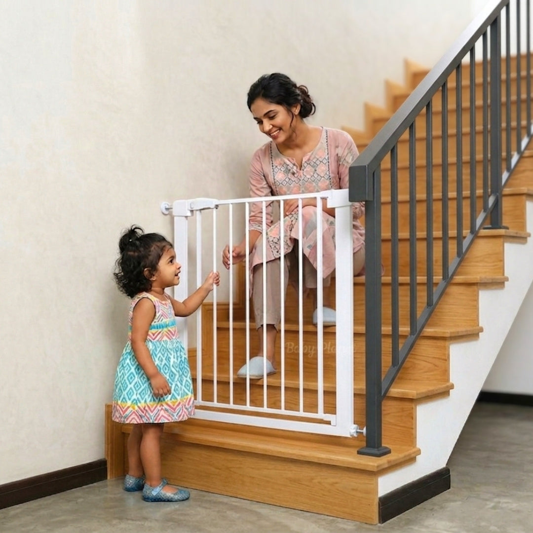 Baby Safety Gate – Adjustable Width, Secure Double Lock (No-Drill) - Model 078