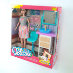 Doll Beauty Set with Washbasin & Cosmetics