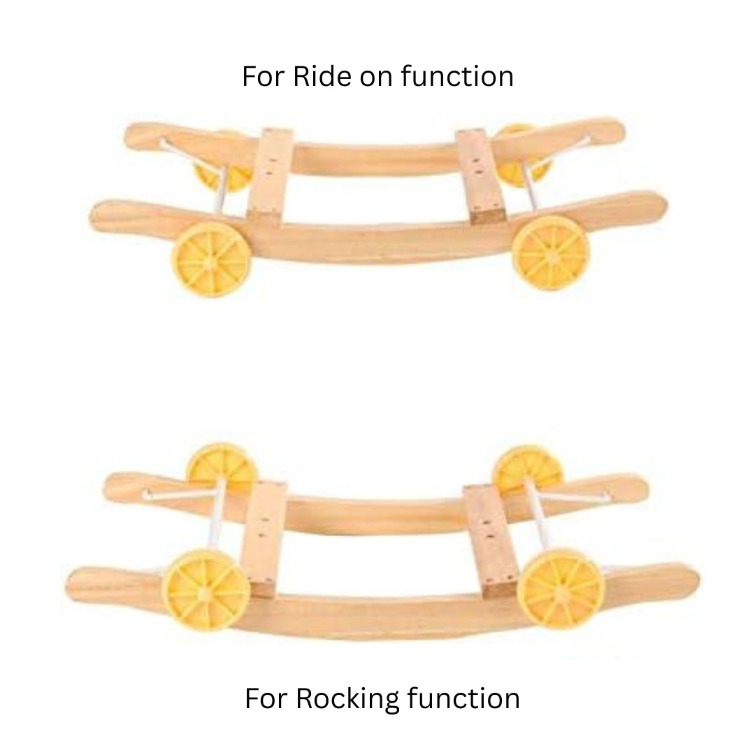 Stuffed Baby Horse with Rocking & Ride-On Functions