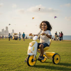 Kids Trike with Storage Basket - Model Arrow M7 - Yellow