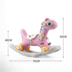 2-in-1 Kids Rocking Horse & Ride-On Horse - Musical Activity Toy with Multifunction Features - Model XT003