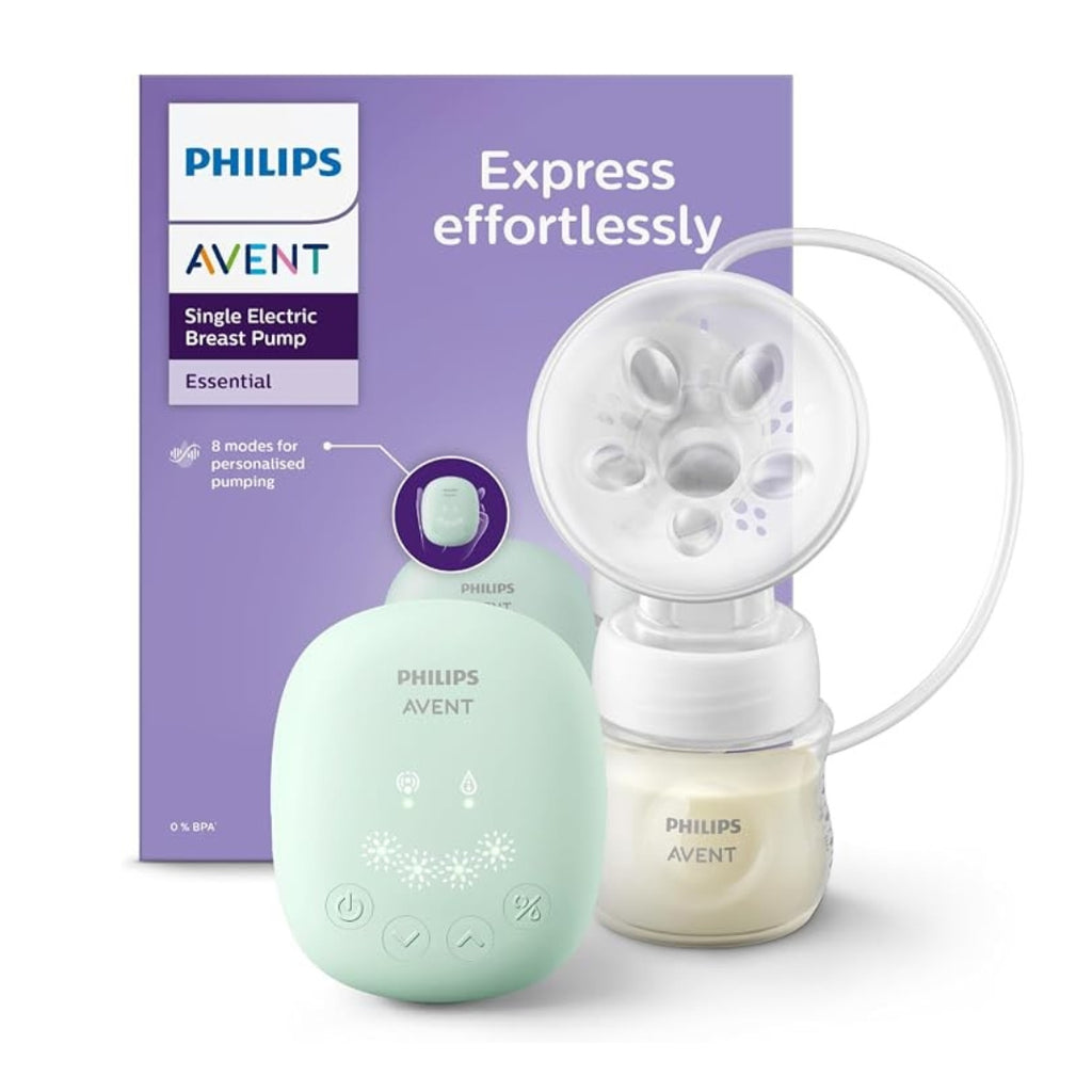 Philips Avent Essential Single Electric Breast Pump (SCF323) – 8 Modes, USB Rechargeable