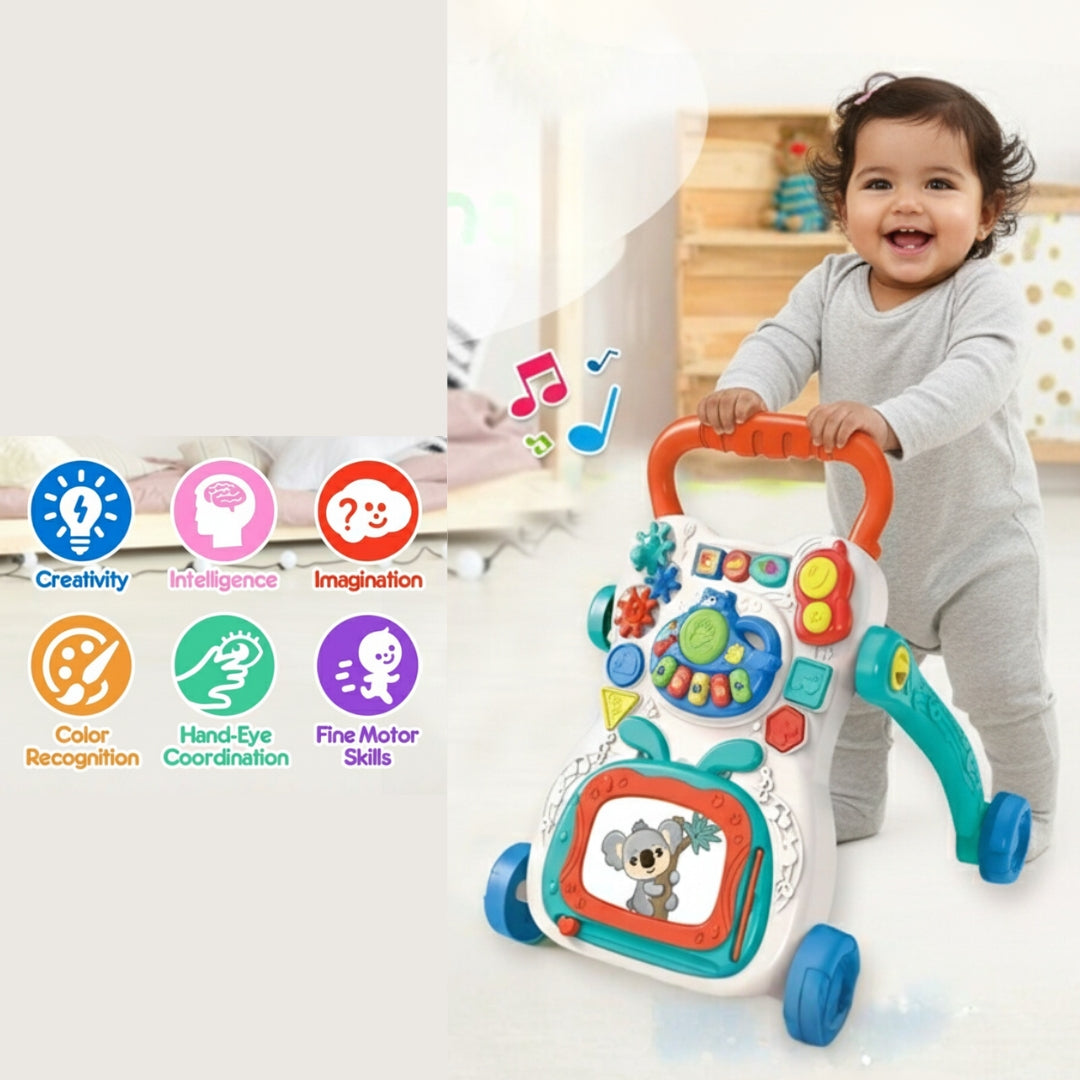 3-in-1 Musical Baby Walker & Activity Center