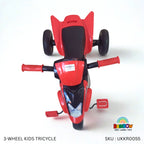 3-Wheel Kids Tricycle – Steel Frame, Rubber Wheels, & Lights/Sound Fun!