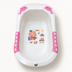 Premium Baby Bathtub – Safe, Non-Toxic & Easy Drain Design | Cute Beach Bear Print