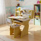 Height-Adjustable Childrens Desk & Chair Set