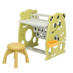 3-in-1 Multifunctional Kids Bookshelf, Drawing Board, and Study Table with Chair - Model LMCH202