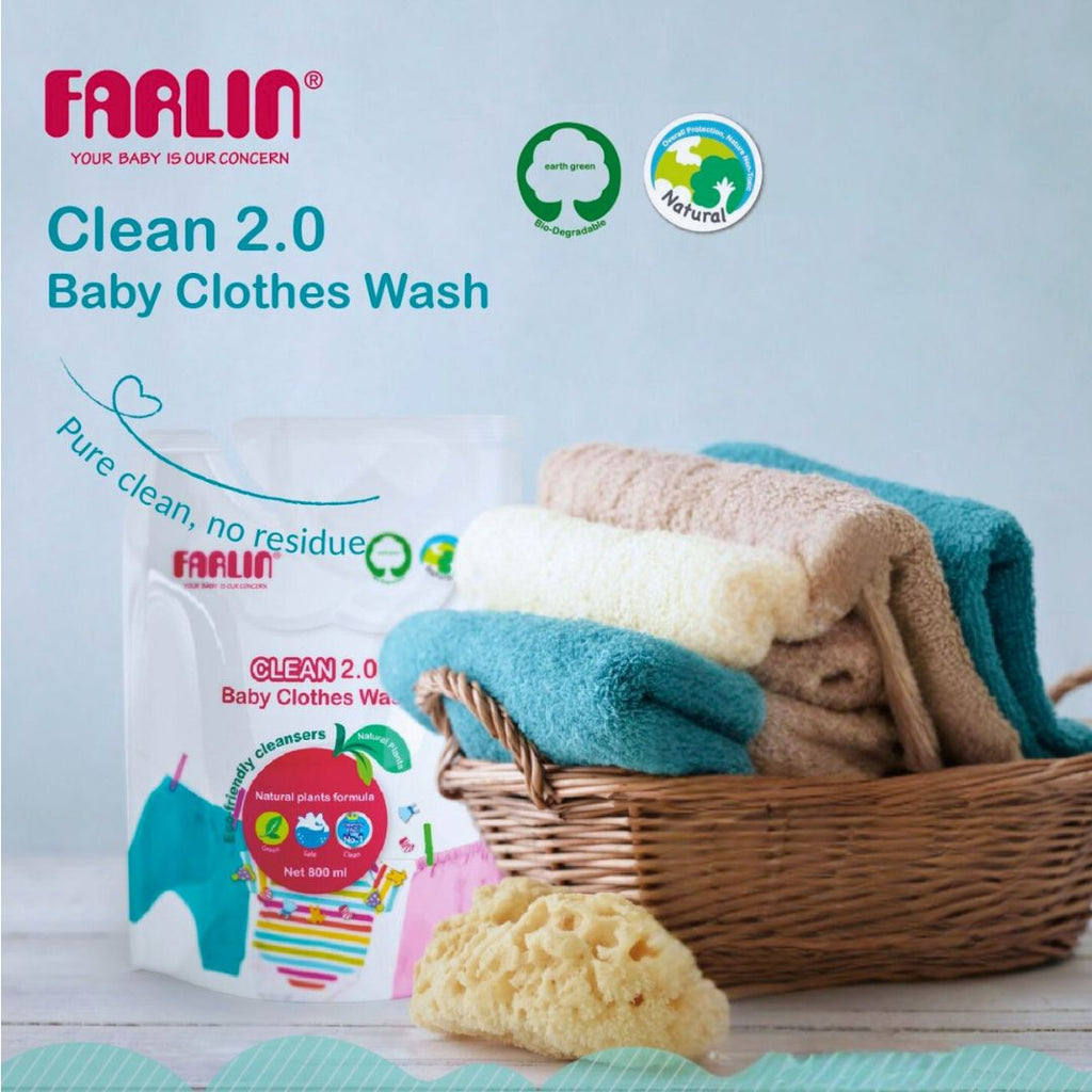 Farlin CLEAN 2.0 Baby Clothes Wash Refill Pack - 800ml
