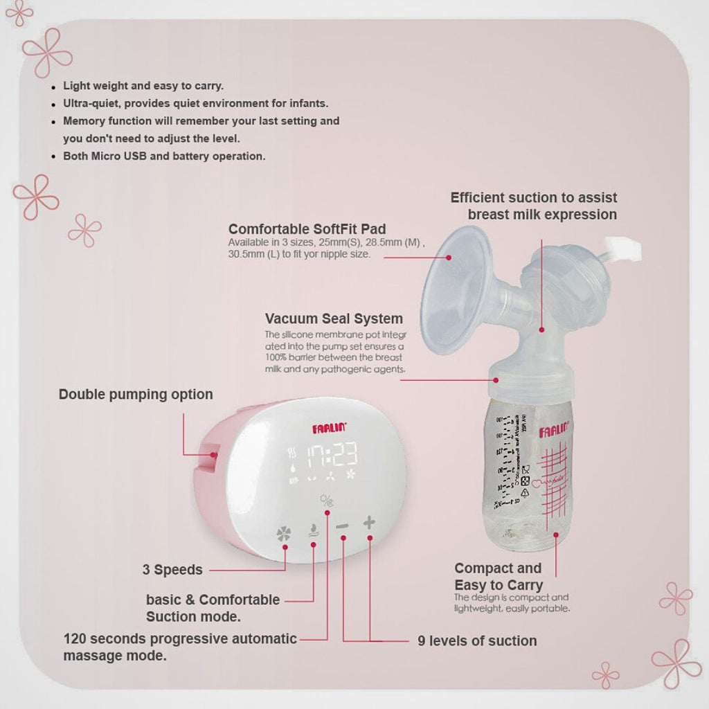Farlin Wide Neck Manual & Electric Breast Pump