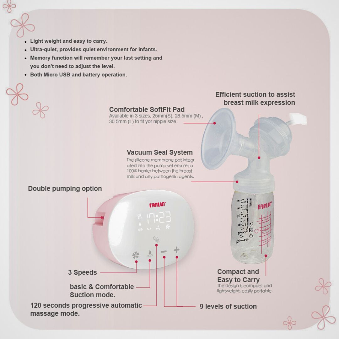 Farlin Wide Neck Manual & Electric Breast Pump