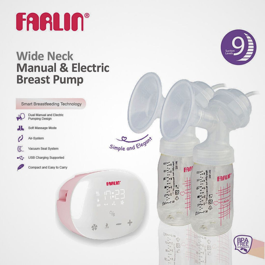 Farlin Wide Neck Manual & Electric Breast Pump