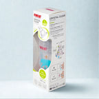 Façália crystal clear bottle packaging on a light blue background