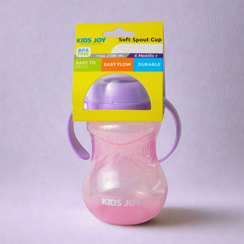 Kids Joy Soft Spout Cup With Handle 360ml - Pink