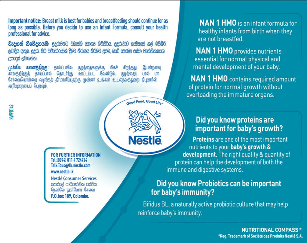 Nestle NAN 2 HMO Follow-Up Formula (6-12 Months) - 400g Tin