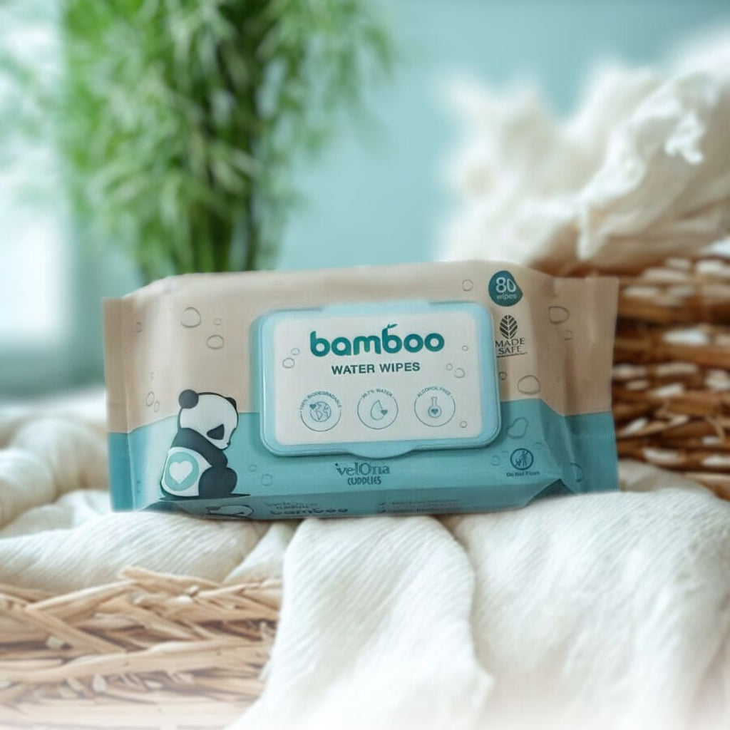 Velona Cuddles Bamboo Water Wipes - 80pcs Pack