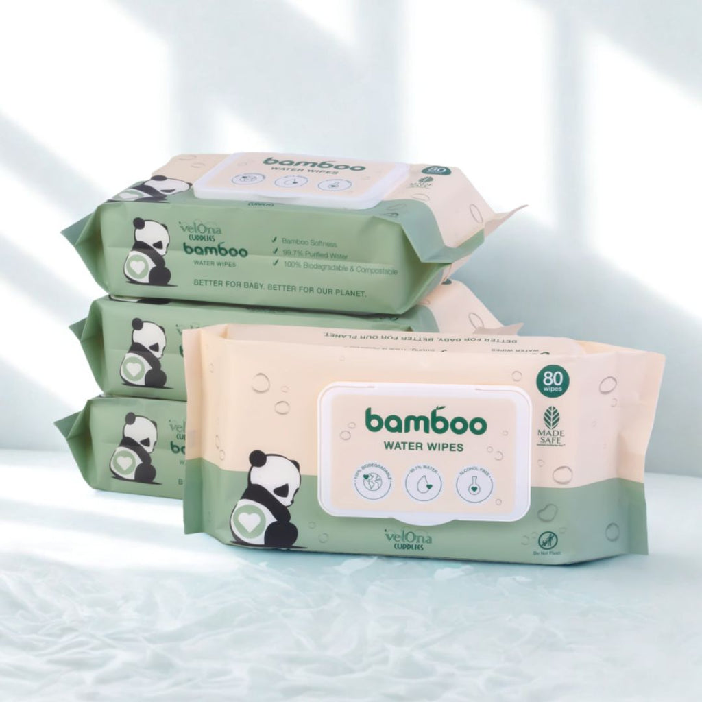 Velona Cuddles Bamboo Water Wipes - 80pcs Pack